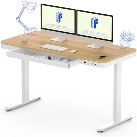 Comhar Electric Standing Desk with Drawers and USB Charging — Standing Desk, FLEXISPOT