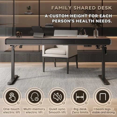 Electric Standing Desk with 3 Drawers — Standing Desk, Dongge