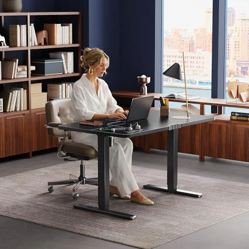 Electric Standing Desk with Power Outlets and USB-C Port — Standing Desk, Huuger