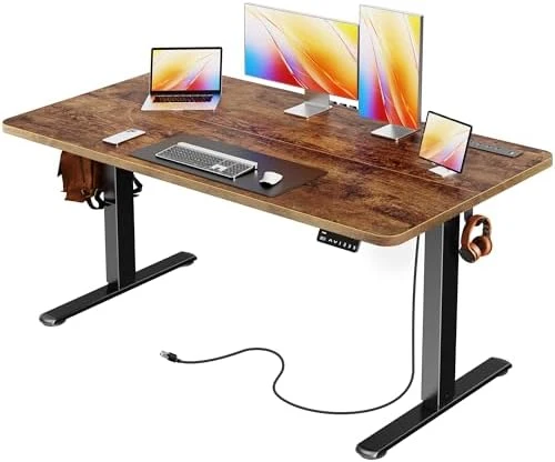 Electric Standing Desk with Power Outlets and USB-C Port — Standing Desk, Huuger