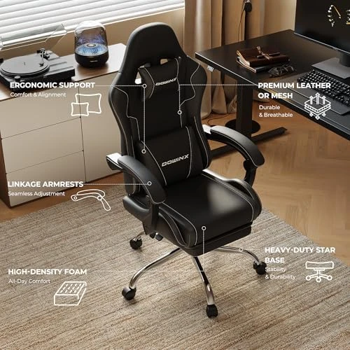 Ergonomic Gaming Chair with Footrest — Smart Chairs, Dowinx