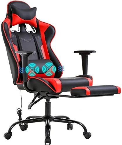 Gaming Chair with Massage, Reclining, and Footrest — Massage Chairs, BestOffice