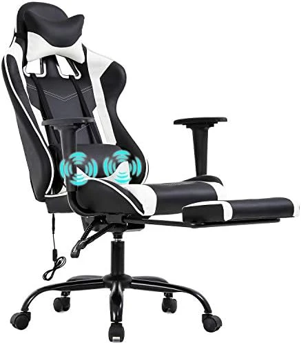 Gaming Chair with Massage, Reclining, and Footrest — Massage Chairs, BestOffice