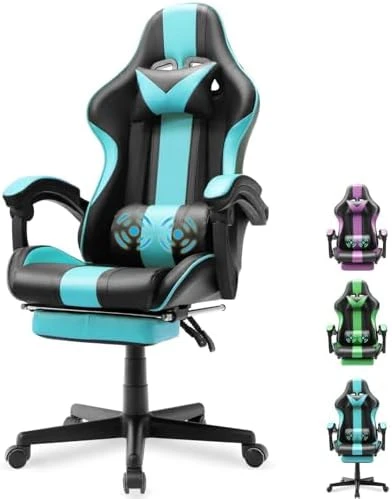 Gaming Computer Chair with Footrest and Lumbar Support — Smart Chairs, Huracan