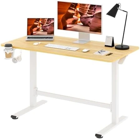 Large Height Adjustable Standing Desk with Cable Management — Standing Desk, FitStand