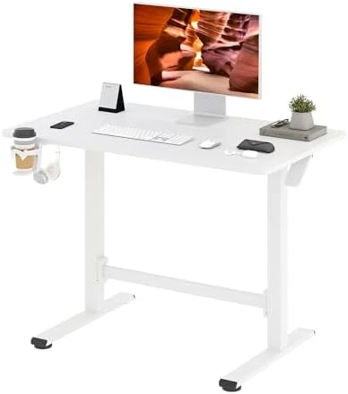 Large Height Adjustable Standing Desk with Cable Management — Standing Desk, FitStand