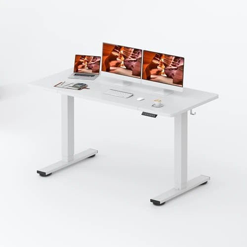 Large Height Adjustable Standing Desk with Cable Management — Standing Desk, FitStand