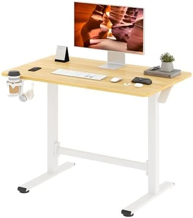 Large Height Adjustable Standing Desk with Cable Management — Standing Desk, FitStand