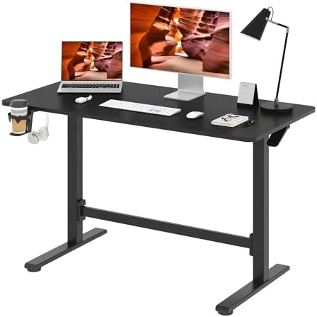 Large Height Adjustable Standing Desk with Cable Management — Standing Desk, FitStand