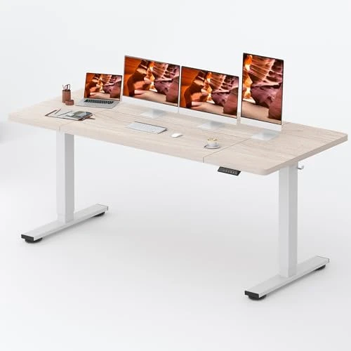 Large Height Adjustable Standing Desk with Cable Management — Standing Desk, FitStand