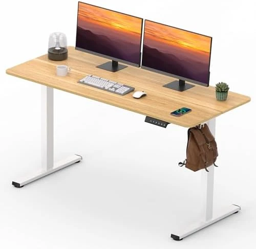Large Height Adjustable Standing Desk with Cable Management — Standing Desk, FitStand