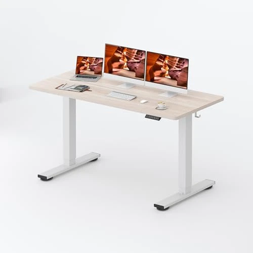 Large Height Adjustable Standing Desk with Cable Management — Standing Desk, FitStand