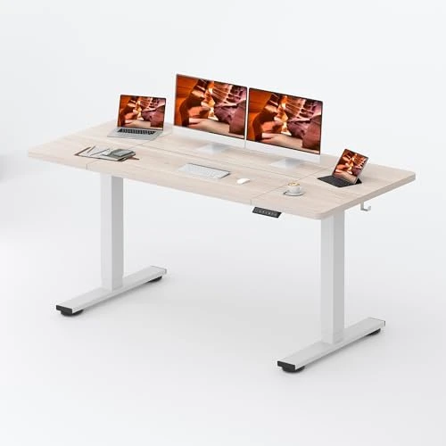Large Height Adjustable Standing Desk with Cable Management — Standing Desk, FitStand