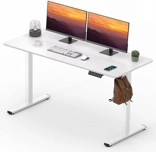 Large Height Adjustable Standing Desk with Cable Management — Standing Desk, FitStand