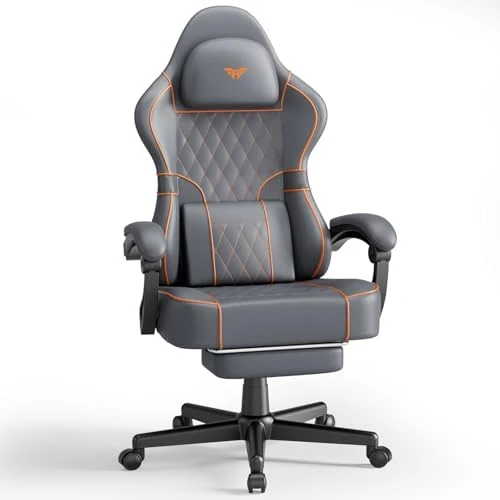 Leather Ergonomic Gaming Chair with Footrest and Linkage Armrest — Smart Chairs, Ferghana