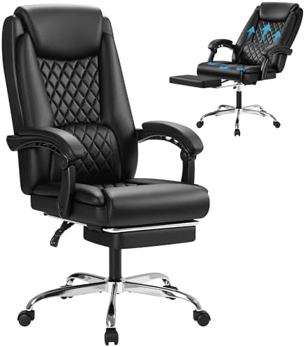 Office Chair with Footrest Ergonomic High Back Executive Computer Desk Chair — Smart Chairs, Furmax