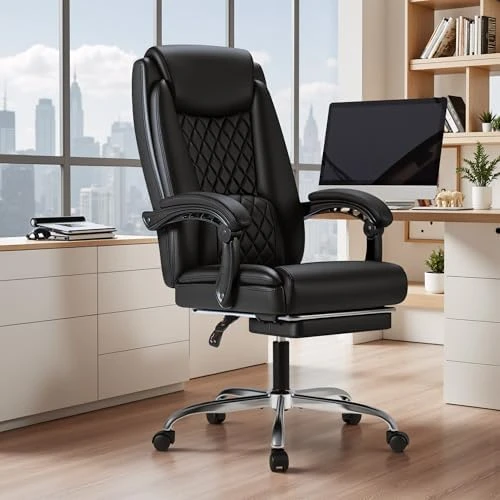 Office Chair with Footrest Ergonomic High Back Executive Computer Desk Chair — Smart Chairs, Furmax
