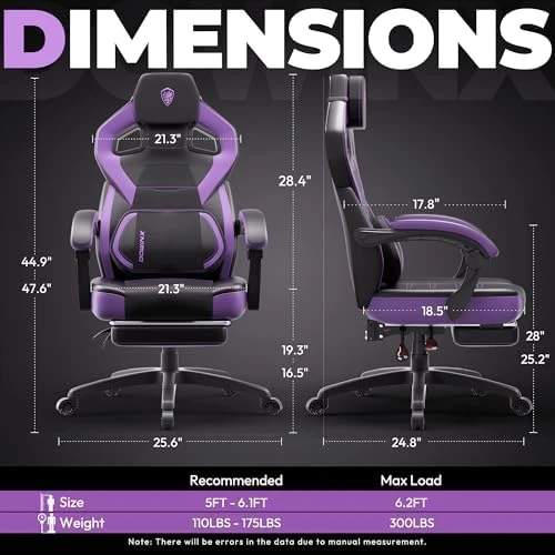 PU Leather Gaming Chair with Footrest — Smart Chairs, Dowinx