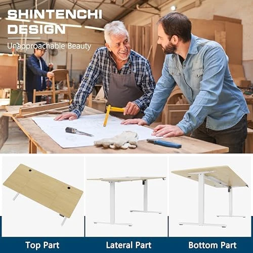 Standing Desk, 71x31 Inch Height Adjustable Electric Sit Stand Desk, Ergonomic Rising Computer Table, Modern Lift Gaming... — Standing Desk, Shintenchi
