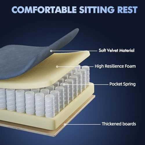 Velvet Fabric Gaming Chair with Footrest — Smart Chairs, Soontrans