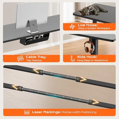 Dual Motor Electric Standing Desk Frame — Standing Desk, Huuger