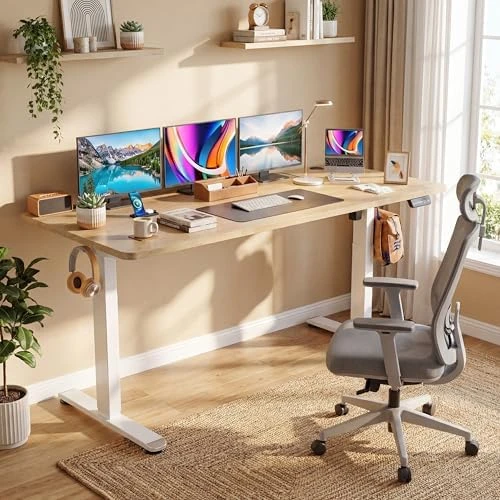 Electric Standing Desk 70 x 27 Inches Adjustable Height — Standing Desk, KORGOL