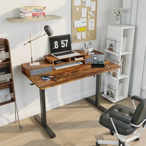 Electric Standing Desk with 2 Drawers — Standing Desk, DSNAPE