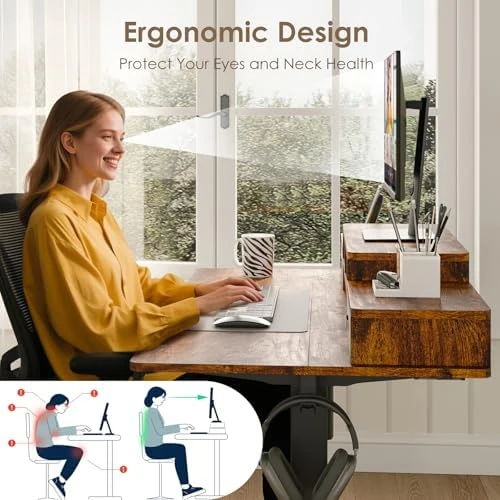 Electric Standing Desk with 2 Drawers — Standing Desk, DSNAPE
