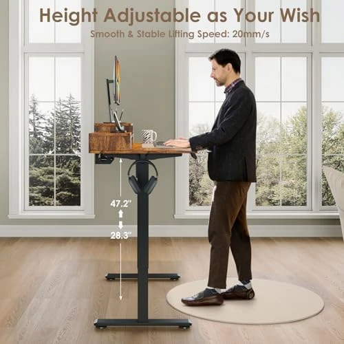 Electric Standing Desk with 2 Drawers — Standing Desk, DSNAPE