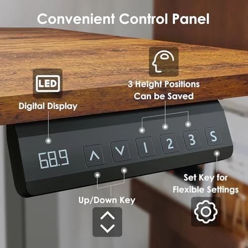 Electric Standing Desk with 2 Drawers — Standing Desk, DSNAPE