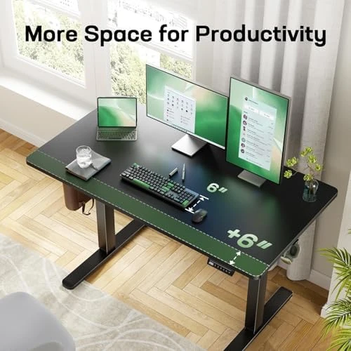 Electric Standing Desk with Deeper Tabletop & 4 Memory Presets — Standing Desk, Marsail