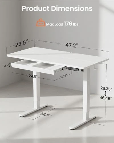 Electric Standing Desk with Drawers — Standing Desk, Visit the ErGear Store