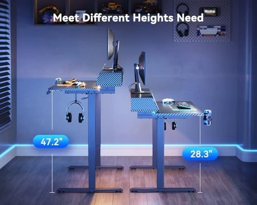 Gaming Standing Desk with LED Light — Standing Desk, OffiGo