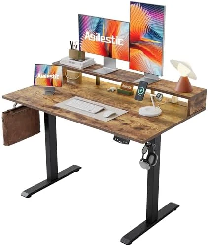 Height Adjustable Electric Standing Desk with 2 Drawers and Splice Board — Standing Desk, Agilestic