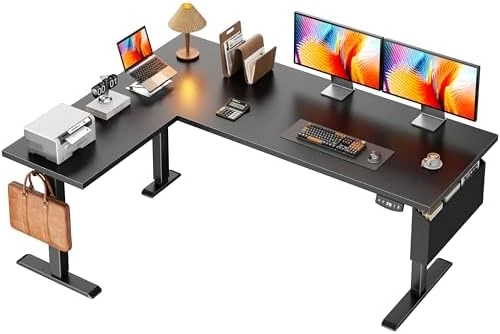 L Shaped Electric Standing Desk — Standing Desk, Korfile