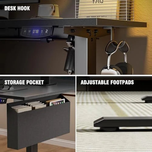 L Shaped Electric Standing Desk — Standing Desk, Korfile