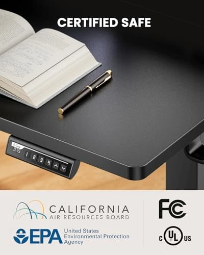 Large Electric Standing Desk with Keyboard Tray — Standing Desk, ErGear