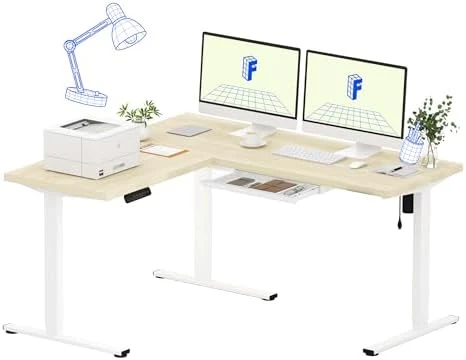 Large L Shaped Standing Desk Electric Corner Table — Standing Desk, FLEXISPOT