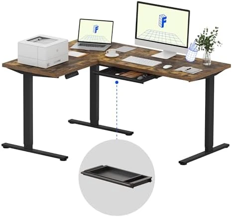 Large L Shaped Standing Desk Electric Corner Table — Standing Desk, FLEXISPOT