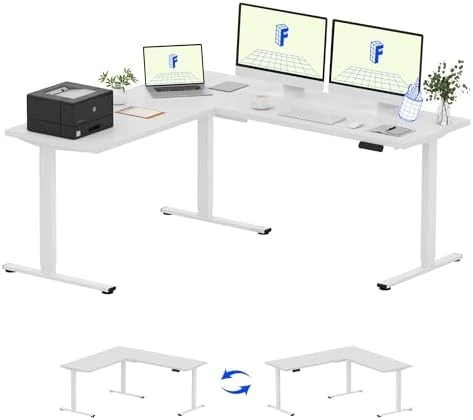 Large L Shaped Standing Desk Electric Corner Table — Standing Desk, FLEXISPOT