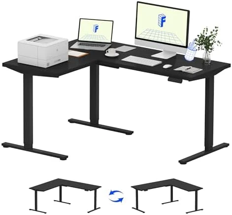 Large L Shaped Standing Desk Electric Corner Table — Standing Desk, FLEXISPOT