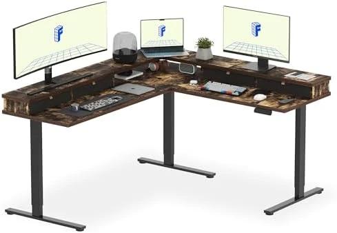 Large L Shaped Standing Desk Electric Corner Table — Standing Desk, FLEXISPOT