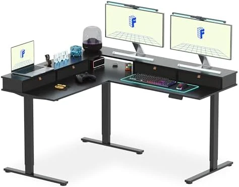 Large L Shaped Standing Desk Electric Corner Table — Standing Desk, FLEXISPOT