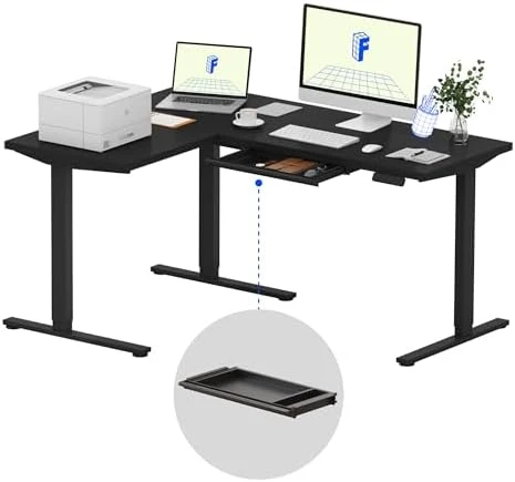 Large L Shaped Standing Desk Electric Corner Table — Standing Desk, FLEXISPOT