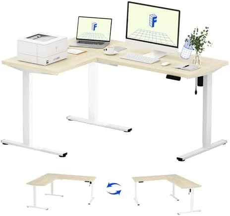 Large L Shaped Standing Desk Electric Corner Table — Standing Desk, FLEXISPOT