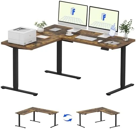 Large L Shaped Standing Desk Electric Corner Table — Standing Desk, FLEXISPOT