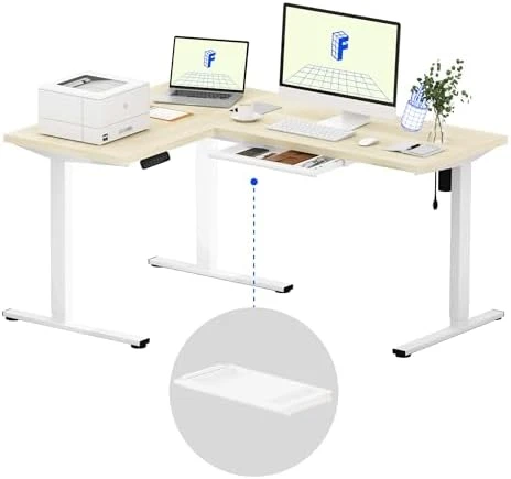 Large L Shaped Standing Desk Electric Corner Table — Standing Desk, FLEXISPOT
