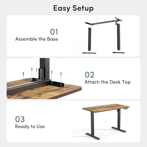 Large One-Piece Standing Desk with Electric Height Adjustment — Standing Desk, CubiCubi