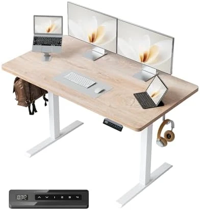 Large One-Piece Standing Desk with Electric Height Adjustment — Standing Desk, CubiCubi