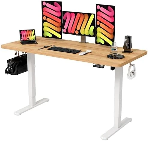 Large Standing Desk with Dual Monitor Setup — Standing Desk, Monomi